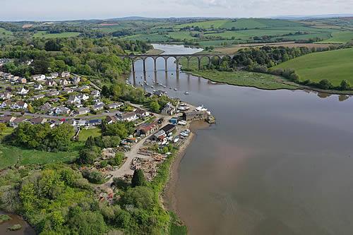 Photo Gallery Image - Aerial shot of St Germans. Credit Chris Waters